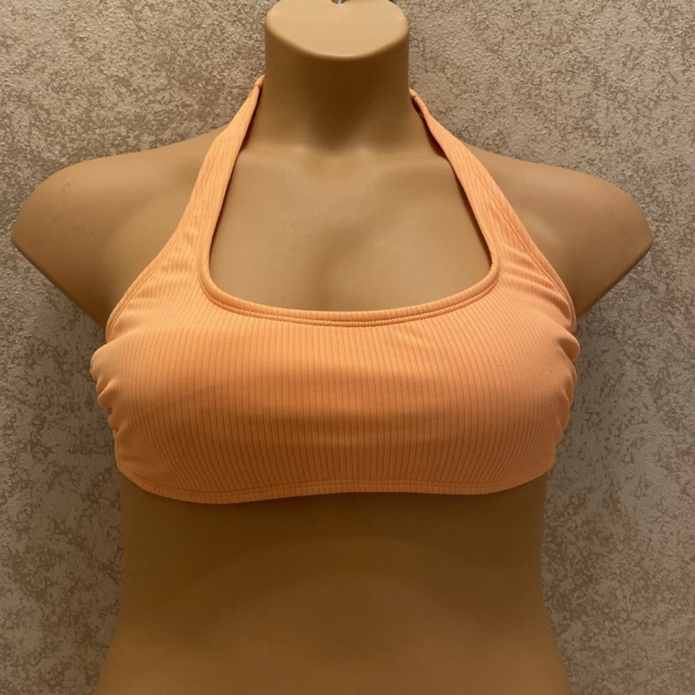 Xhilaration Peach Ribbed Bikini Top